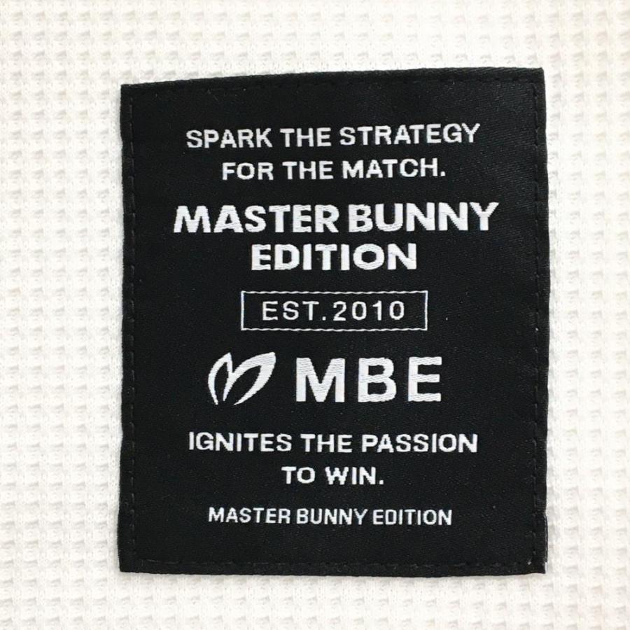 【超美品】マスターバニー 半袖ポロシャツ 白×黒 背面ビッグロゴ  レディース 2(L) ゴルフウェア 2025年モデル MASTER BUNNY EDITIONの画像