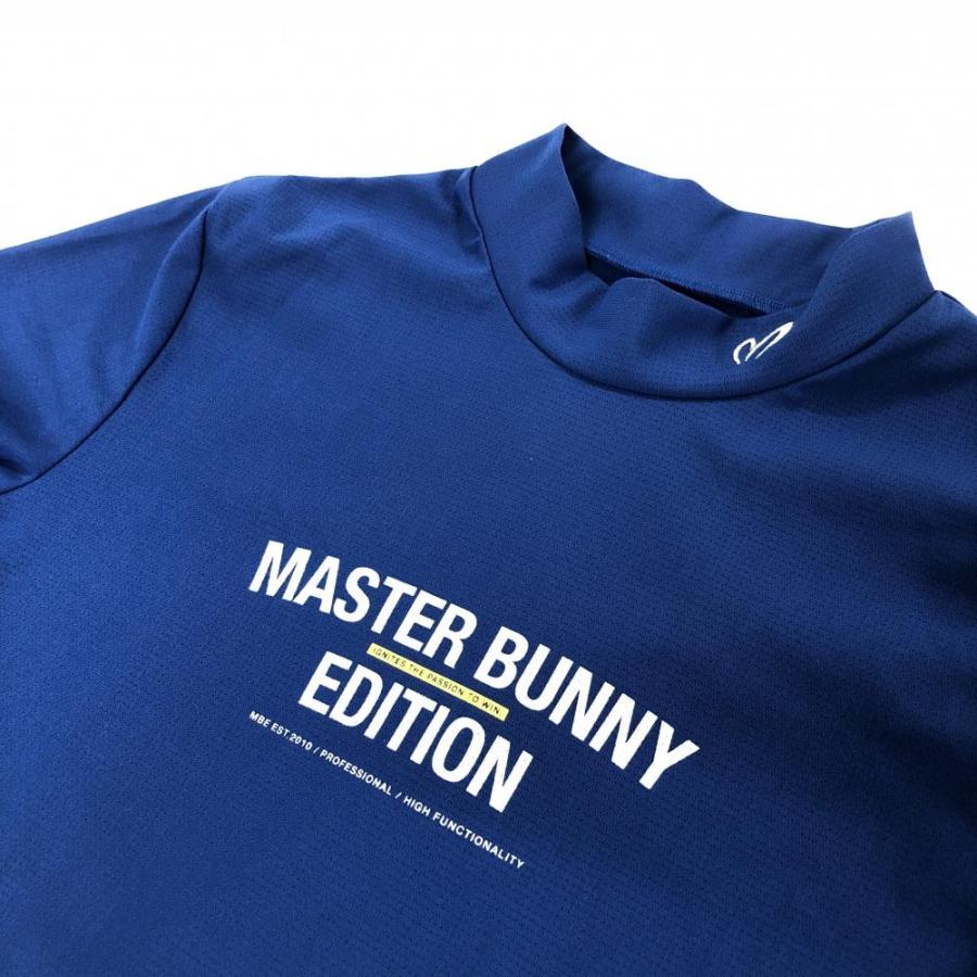 【超美品】マスターバニー 半袖ハイネックシャツ ブルー×シルバー レディース 2(L) ゴルフウェア 2024年モデル MASTER BUNNY EDITION_2