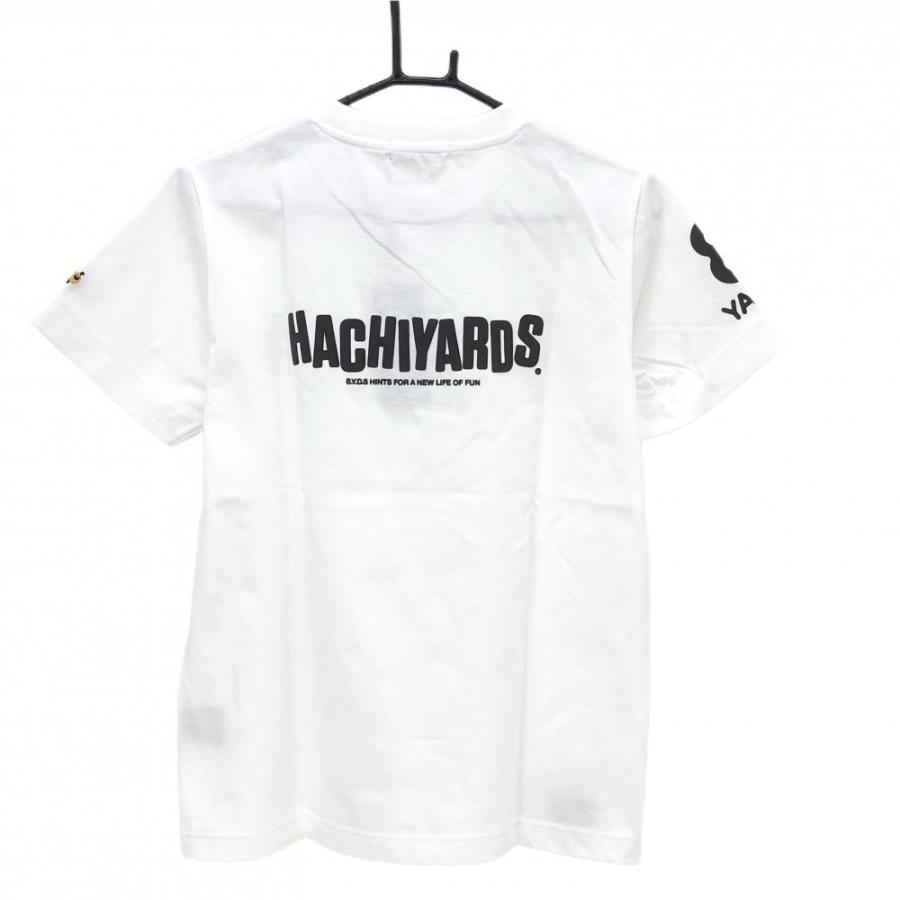 新品】ハチヤーズ Tシャツ 白×黒 立体ロゴ オーガニックコットン