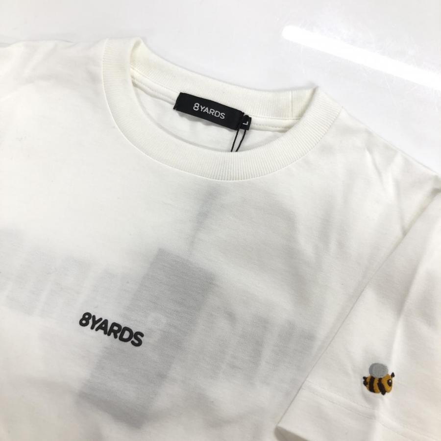 新品】ハチヤーズ Tシャツ 白×黒 立体ロゴ オーガニックコットン