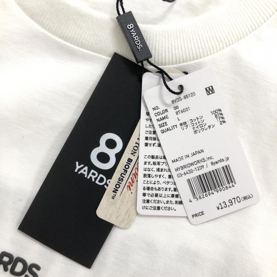 新品】ハチヤーズ Tシャツ 白×黒 立体ロゴ オーガニックコットン