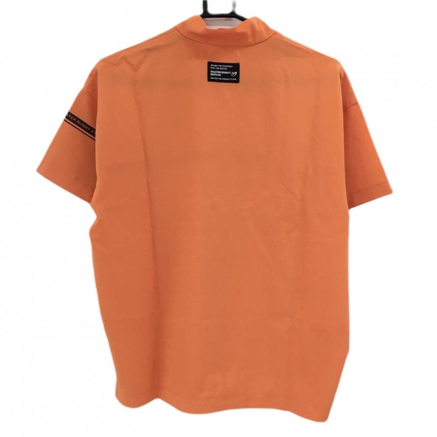 【超美品】マスターバニー 半袖ハイネックシャツ オレンジ×黒 レディース 1(M) ゴルフウェア 2024年モデル MASTER BUNNY EDITIONの画像