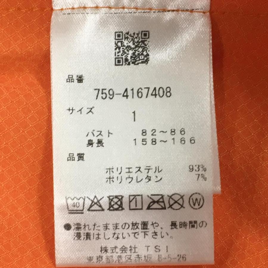 【超美品】マスターバニー 半袖ハイネックシャツ オレンジ×黒 レディース 1(M) ゴルフウェア 2024年モデル MASTER BUNNY EDITIONの画像