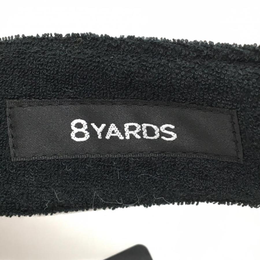 新品】ハチヤーズ サンバイザー 白×黒 ロゴ刺しゅう 内側パイル地 F