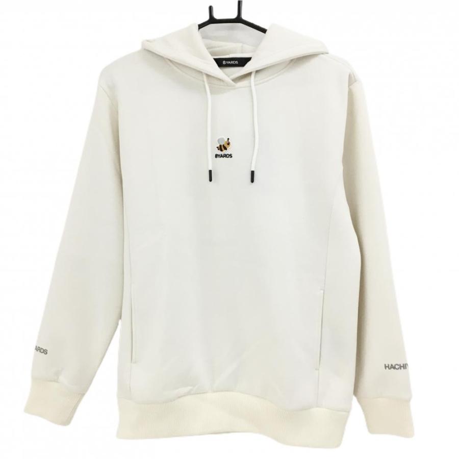 新品】ハチヤーズ パーカー 白 背面立体ロゴ トレーナー レディース L