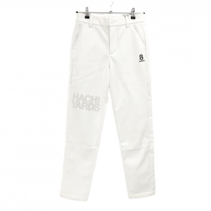 新品】ハチヤーズ パンツ 白 太ももロゴワッペン 裏起毛 ストレッチ