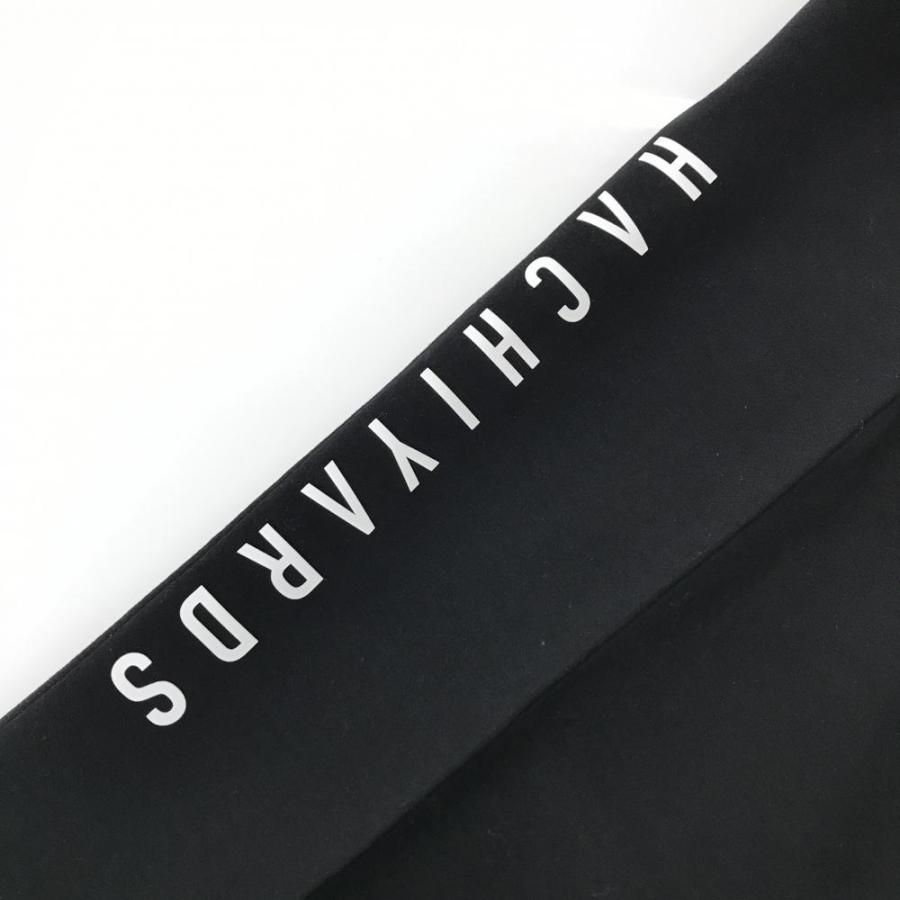 超美品】ハチヤーズ パンツ 黒×白 太もも切替 ウエスト一部ゴム