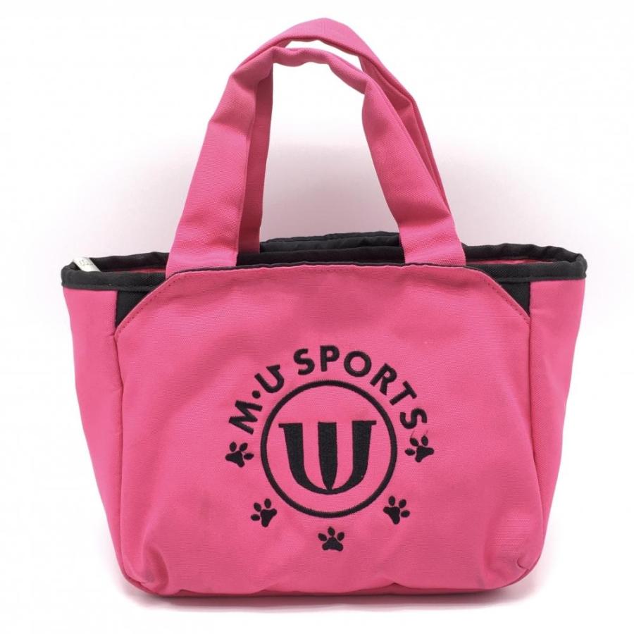 【新品タグ付】M.U SPORTS ピンク ゴルフバッグ カートバッグ M・U SPORTS MUスポーツ カートバッグ ピンク ワッペンボア 保冷バッグ