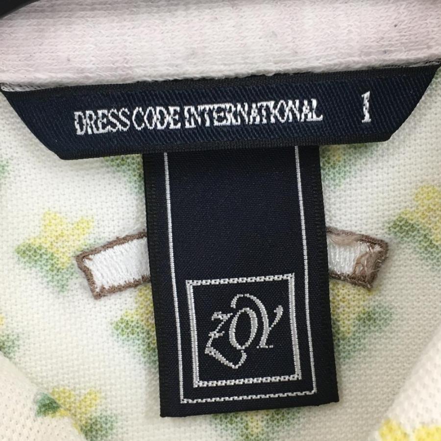 ZOY（ゾーイ） 半袖ポロシャツ 白×イエロー×グリーン 花柄風 メンズ 1