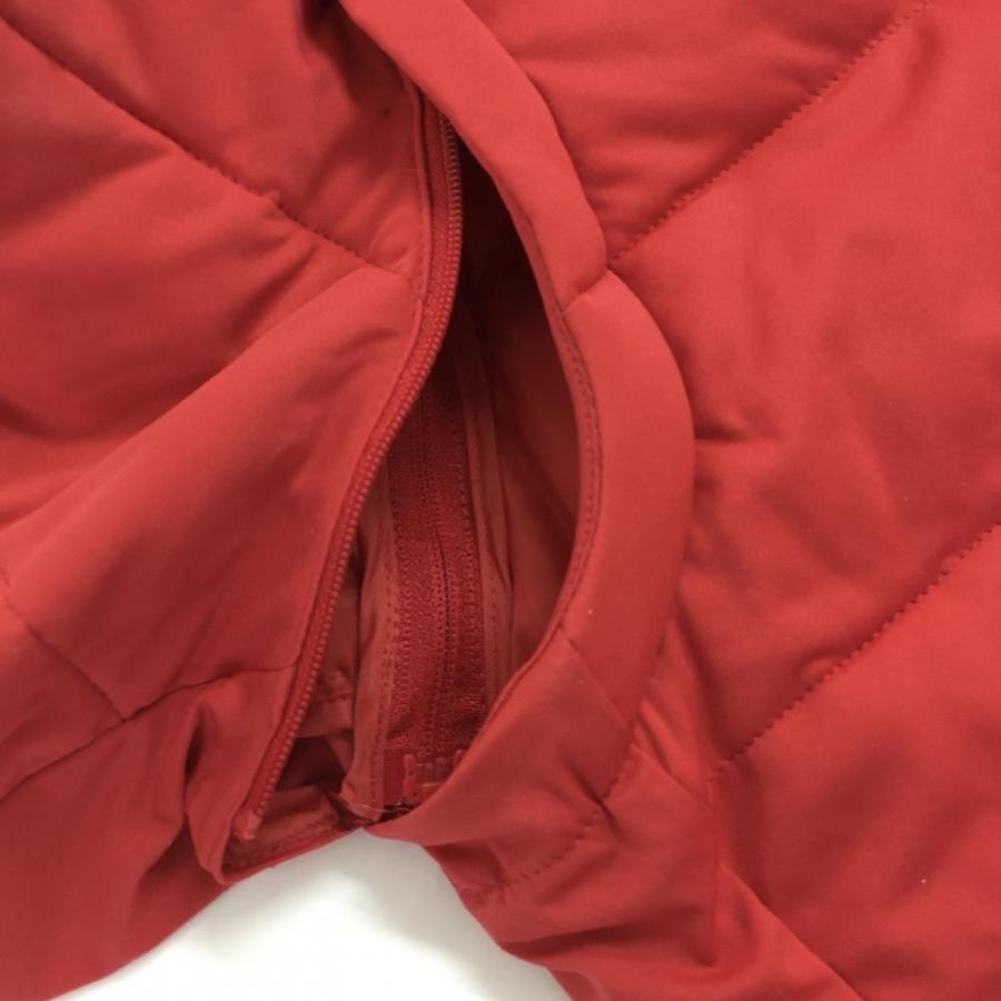 adidas（アディダス） フード付き2WAY中綿ジャケット レッド ロゴ