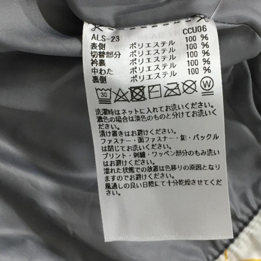 adidas（アディダス） 2WAY中綿ジャケット 白×マルチカラー 総柄 ロゴ