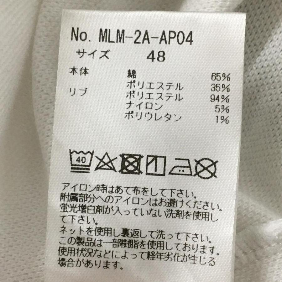 MARK&LONA（マークアンドロナ） 半袖ポロシャツ 白 立体ロゴ スカル