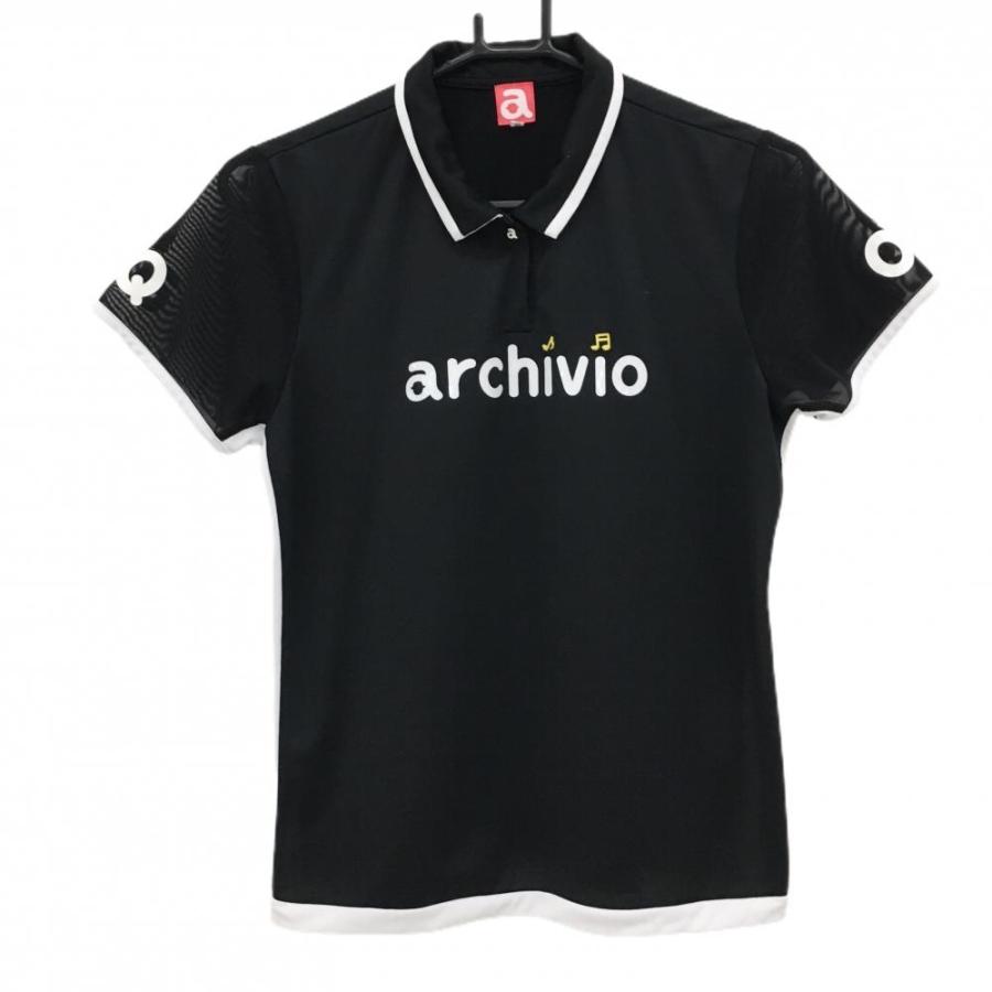 【未使用品】　ポロシャツ　archivio　46　アルチビオ　ゴルフ archivio（アルチビオ） 【超美品】アルチビオ 半袖ポロシャツ 黒×白