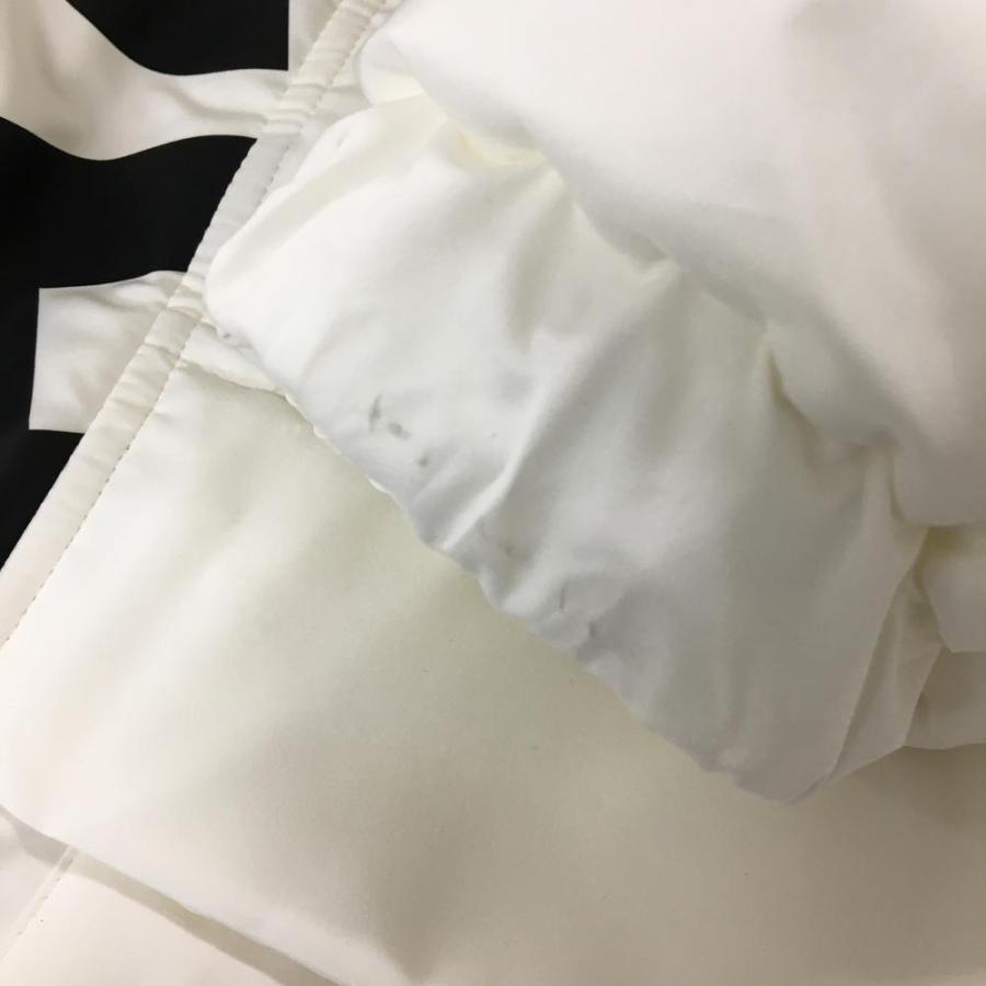 美品】ハチヤーズ 中綿ジャケット 白×黒 背面ロゴ ドローコード メンズ