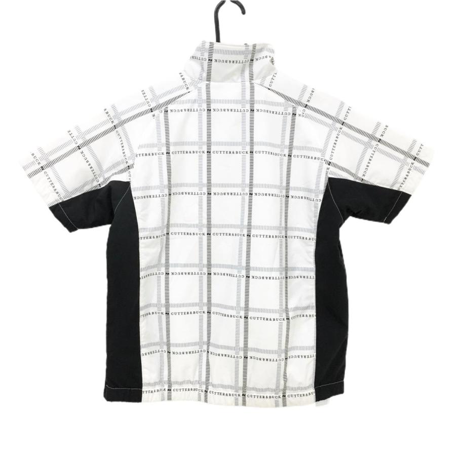 CUTTER&BUCK（カッターアンドバック） 半袖中綿ブルゾン 白×黒 総柄 