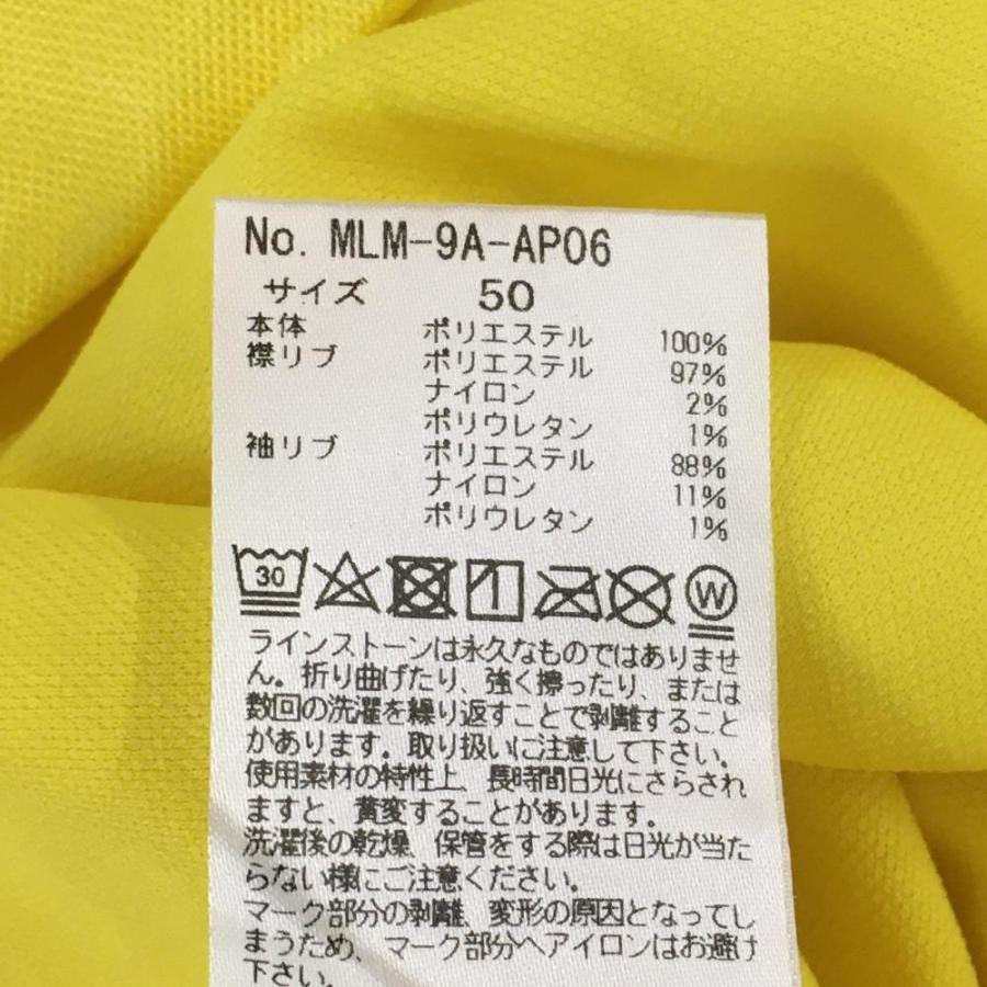 MARK&LONA（マークアンドロナ） 半袖ポロシャツ イエロー スカル地模様