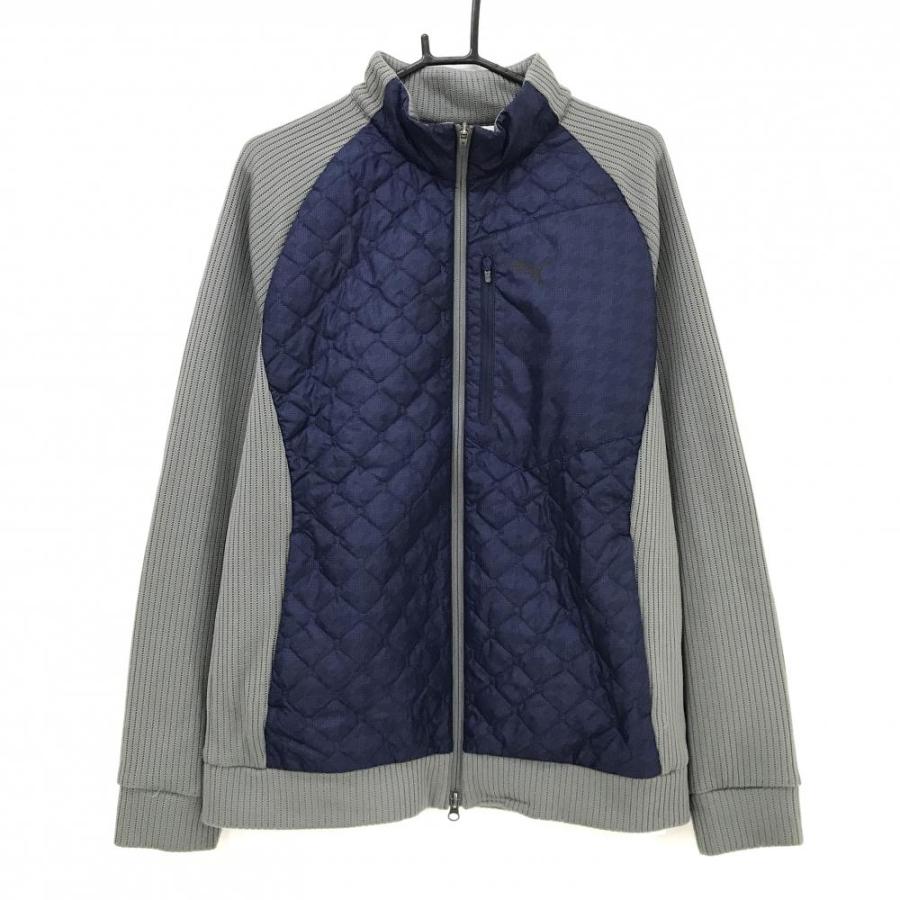 PUMA（プーマ） 【美品】プーマ 切替中綿ジャケット ネイビー×グレー 