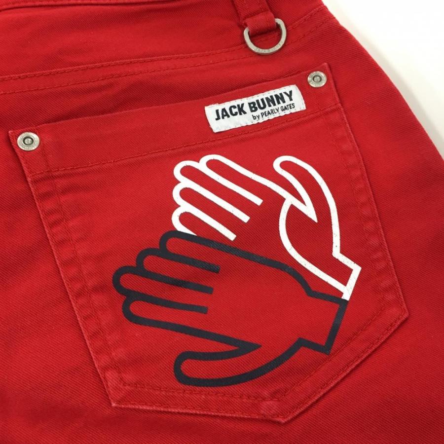 Jack Bunny!!（ジャックバニー） パンツ レッド ストレッチ レディース