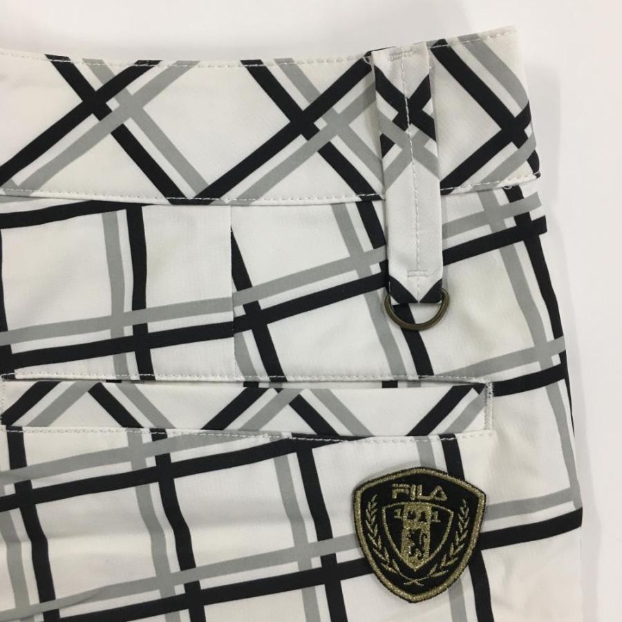 FILA GOLF 【美品】フィラゴルフ ショートパンツ 白×黒 チェック