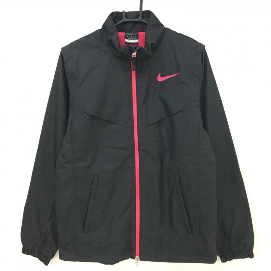 NIKE golfゴルフウェア黒ピンクの2枚 NIKE（ナイキ） 【美品】ナイキゴルフ 2WAYジャケット 黒×レッドピンク