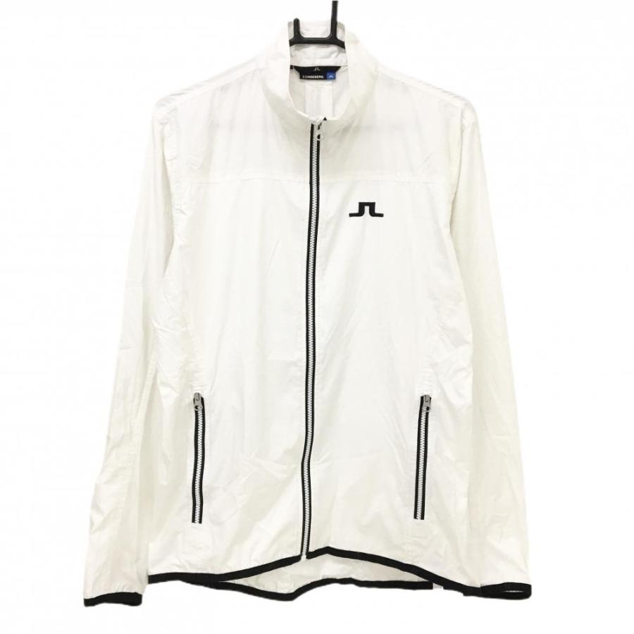 J.LINDEBERG（ジェイリンドバーグ） ジャケットブルゾン 白×黒 ロゴ
