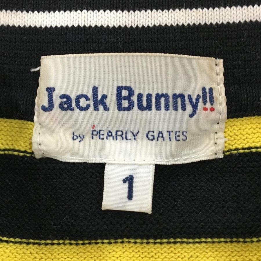 Jack Bunny!!（ジャックバニー） 半袖ポロワンピース 黒×マルチカラー