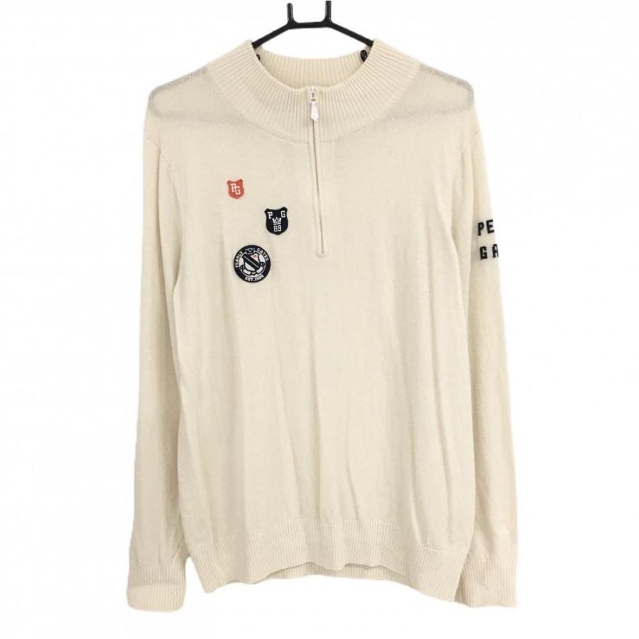 PEARLY GATES（パーリーゲイツ） セーター アイボリー ハーフジップ