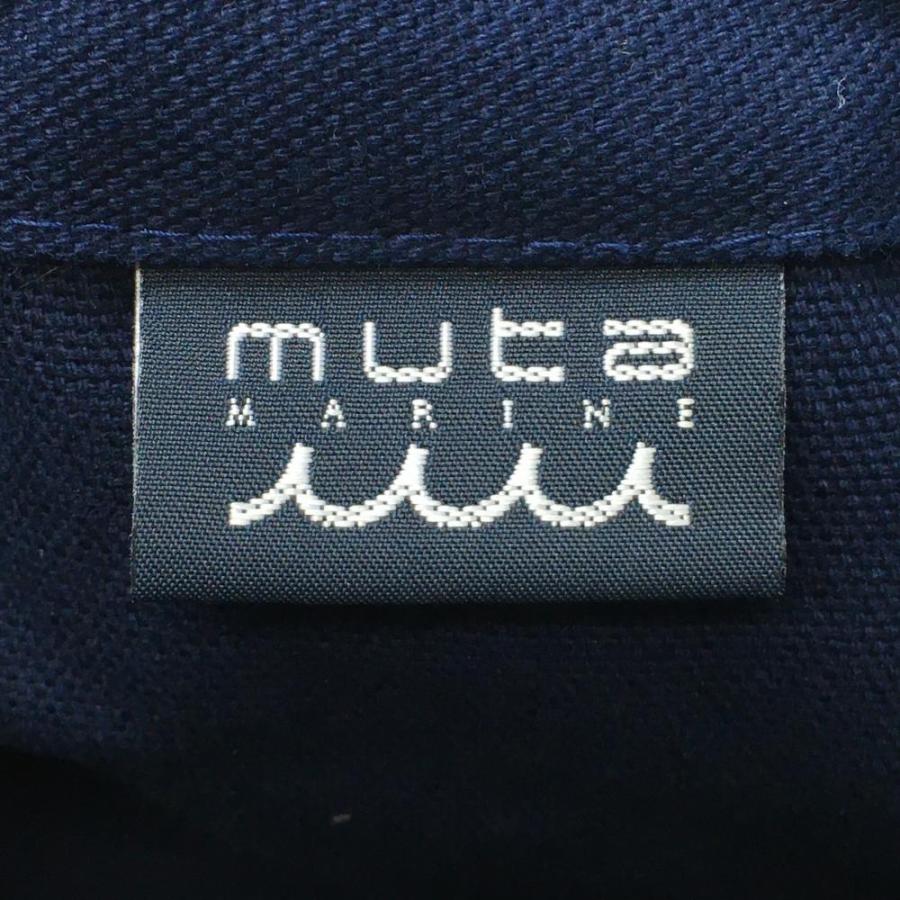 muta MARINE（ムータマリン） ボアカートバッグ ネイビー ロゴワッペン