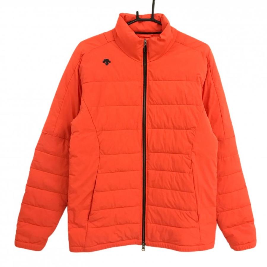 DESCENTE GOLF 【美品】デサントゴルフ 中綿ジャケット オレンジ×黒 肩
