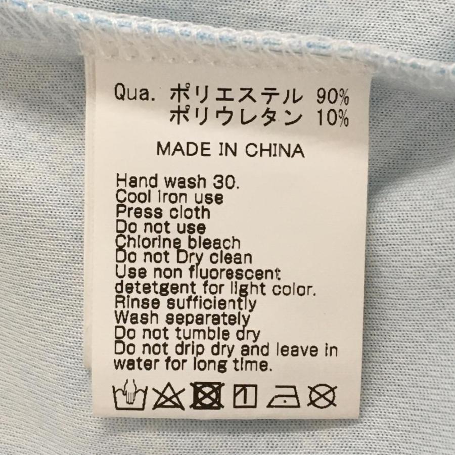 エフアールツー 半袖ポロシャツ ライトブルー×白 総柄 ペイズリー