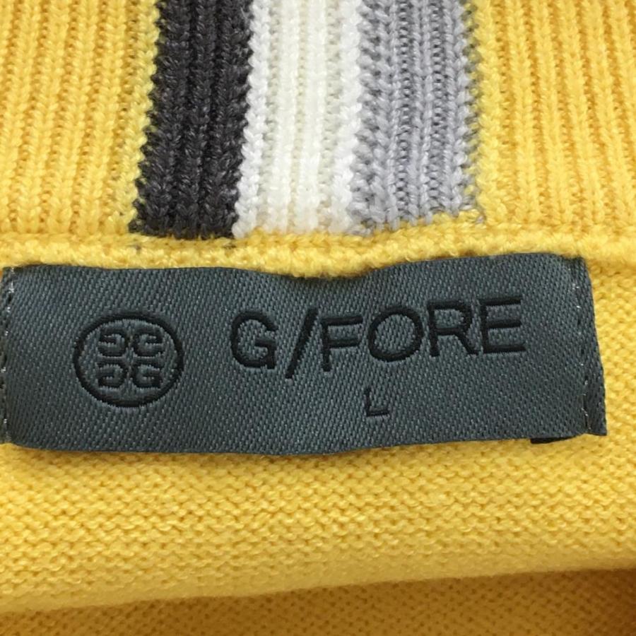 新品未使用 ゴルフ G/FORE ジーフォア レディース セーター Lサイズ G/FORE（ジーフォア） 【超美品】ジーフォア セーター イエロー×ライト
