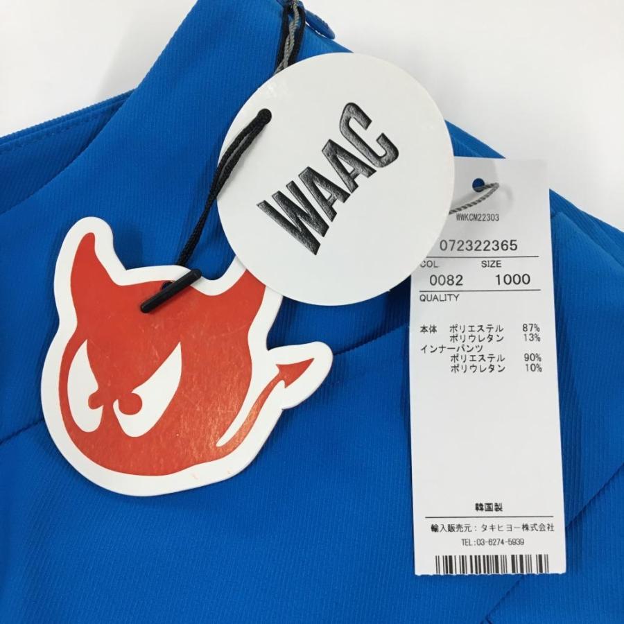 【未使用品】ワック プリーツスカート ブルー ストレッチ 内側インナーパンツ レディース 0(XS) ゴルフウェア WAAC_3