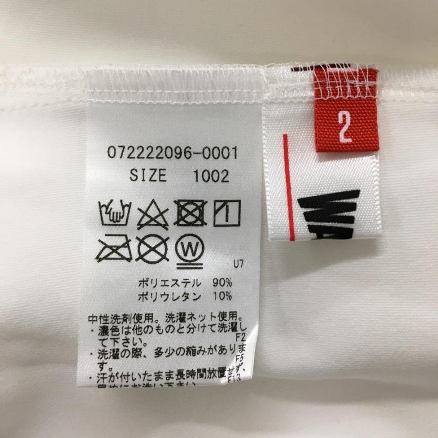 WAAC ワック 長袖ハイネックシャツ 白×グリーン×ピンク 袖ライン ロゴ