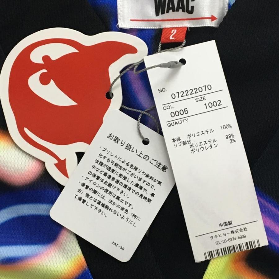 WAAC 【新品】ワック ノースリーブスキッパーシャツ 黒×マルチカラー