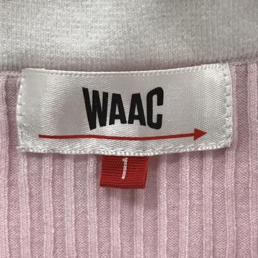 ワック　WAAC メンズウェア　ハローキティコラボ商品 WAAC ワック×ハローキティ 襟付き半袖スキッパーシャツ ピンク×白
