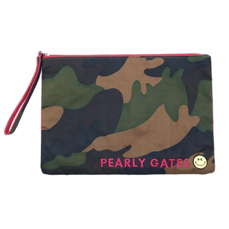 PEARLY GATES（パーリーゲイツ） ポーチ ダークグリーン×ブラウン 迷彩