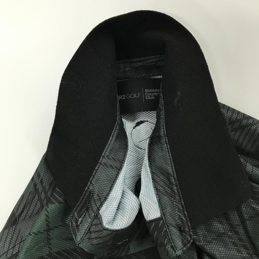 エフアールツー ノースリーブポロシャツ ダークグリーン×黒 チェック