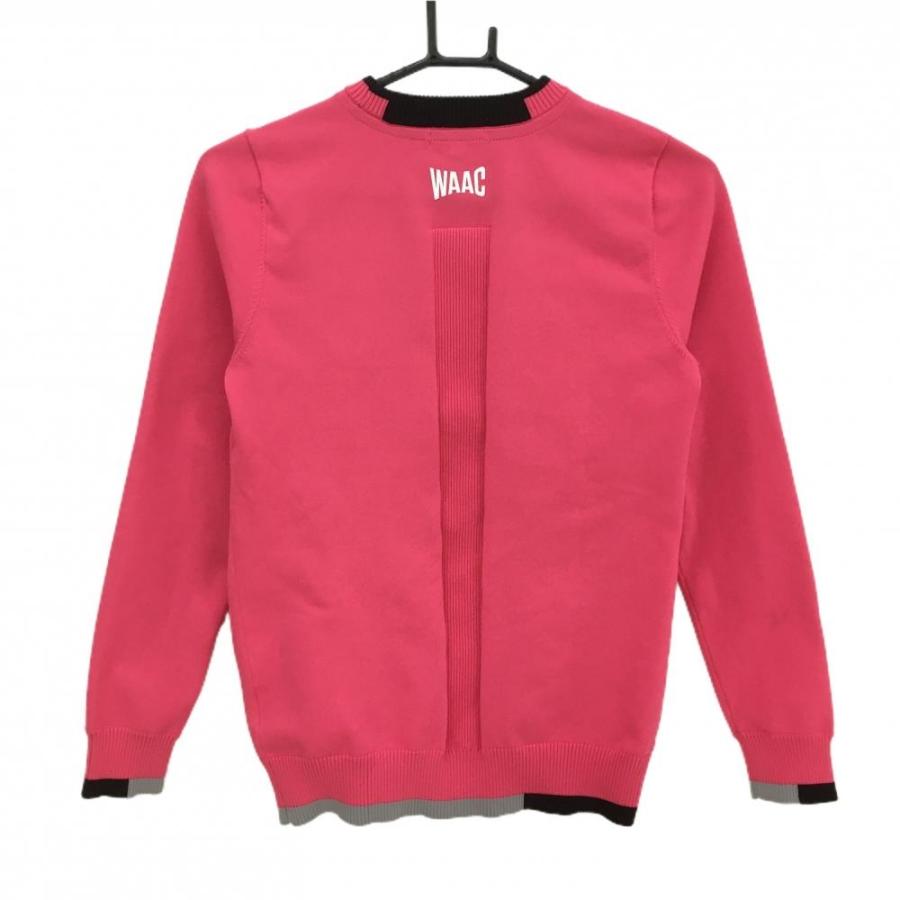 WAAC 【美品】ワック セーター 蛍光ピンク ニット ロゴ レディース 2(M
