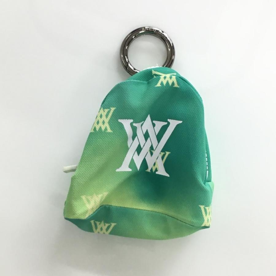 超美品】アニューゴルフ スカート ライトグリーン×イエロー ロゴ総柄