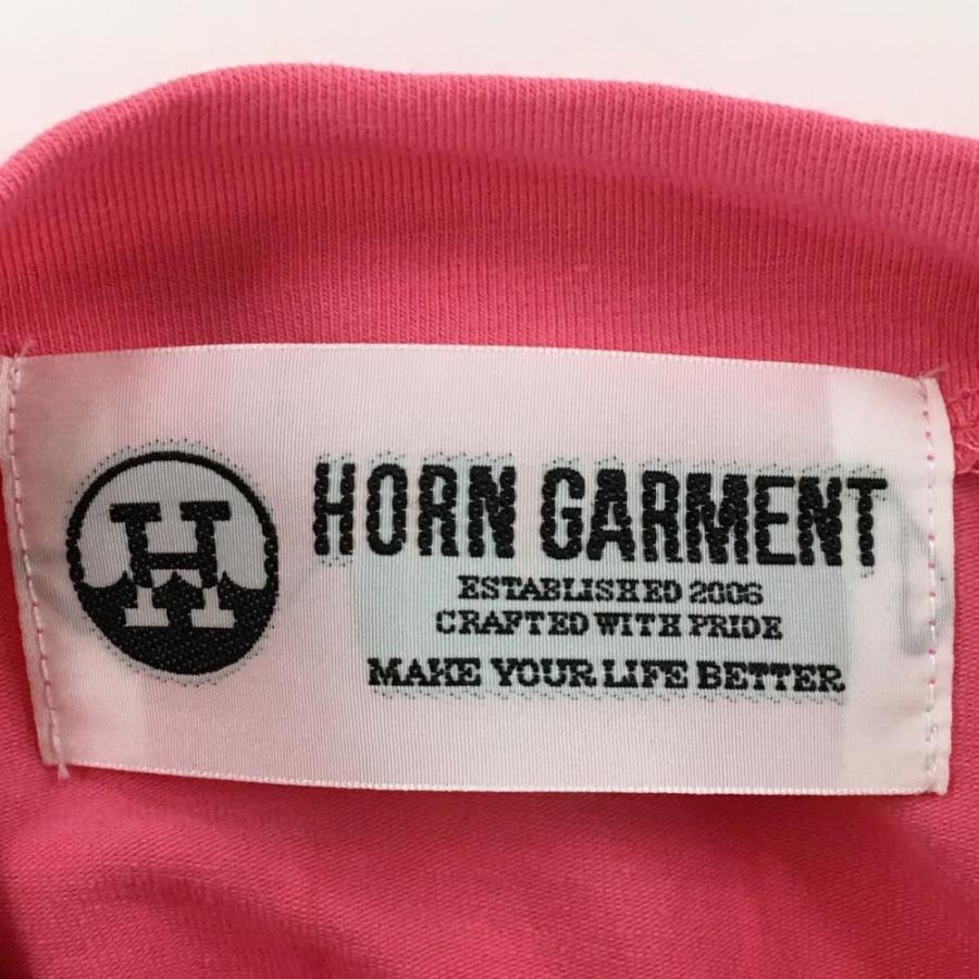HORN GARMENT 【新品】ホーンガーメント ノースリーブシャツ ピンク×白