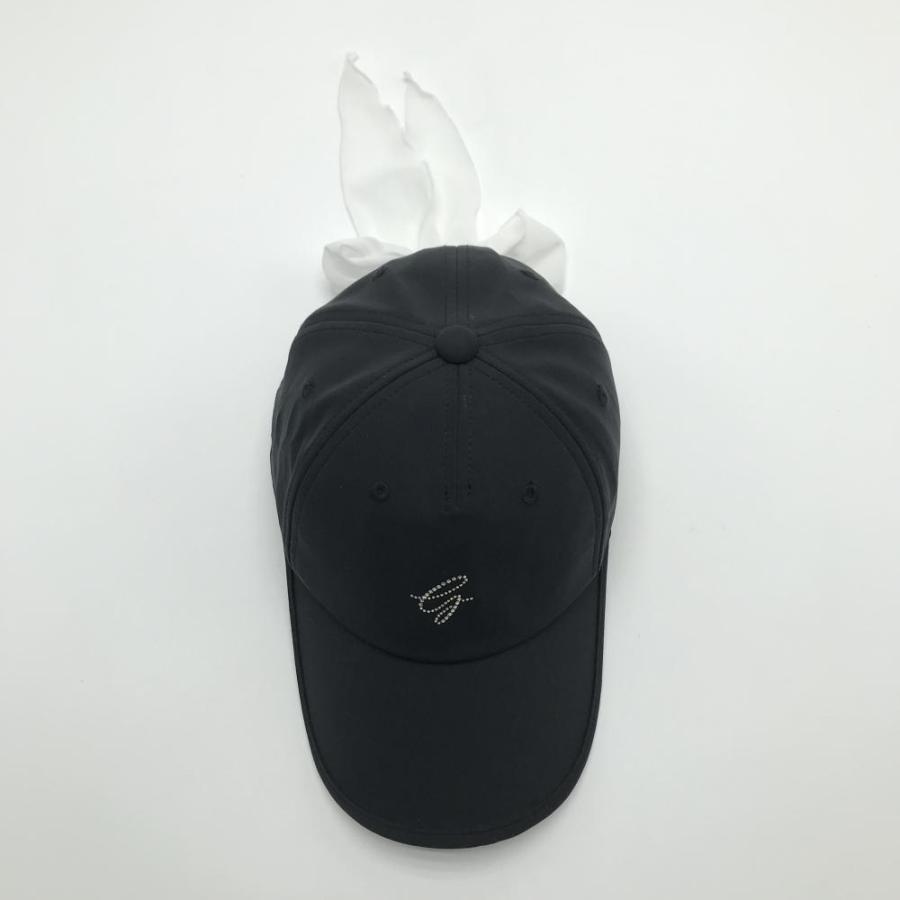 DESCENTE GOLF 【超美品】デサントゴルフ キャップ 黒 スワロフスキー