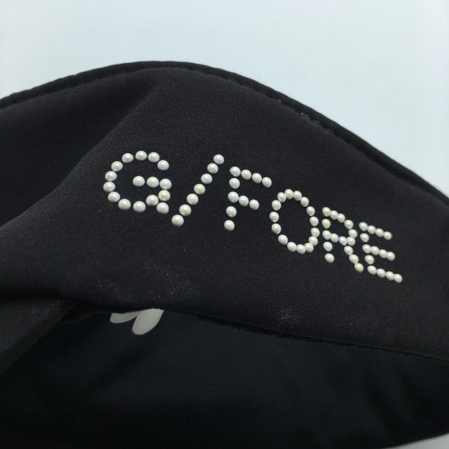 G/FORE（ジーフォア） サンバイザー 黒 ロゴ白 リボン レディース 1098