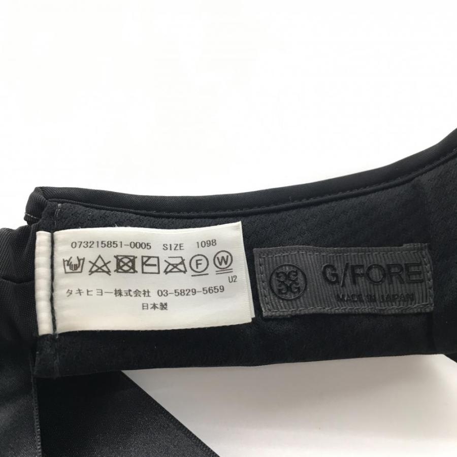 G/FORE（ジーフォア） サンバイザー 黒 リボン着脱可 つば・リボン汚れ
