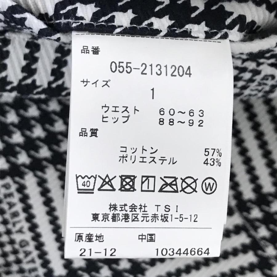 【新品】パーリーゲイツ パンツ 白×黒 千鳥格子 TEXBRID レディース 1(M) ゴルフウェア PEARLY GATESの画像