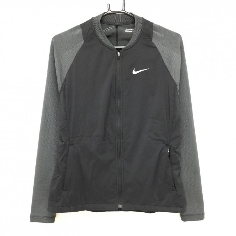 ナイキゴルフ/NIKE GOLF 中綿ジャケット 黒 Lサイズ NIKE（ナイキ） 【美品】ナイキゴルフ 中綿切替ジャケット 黒×グレー