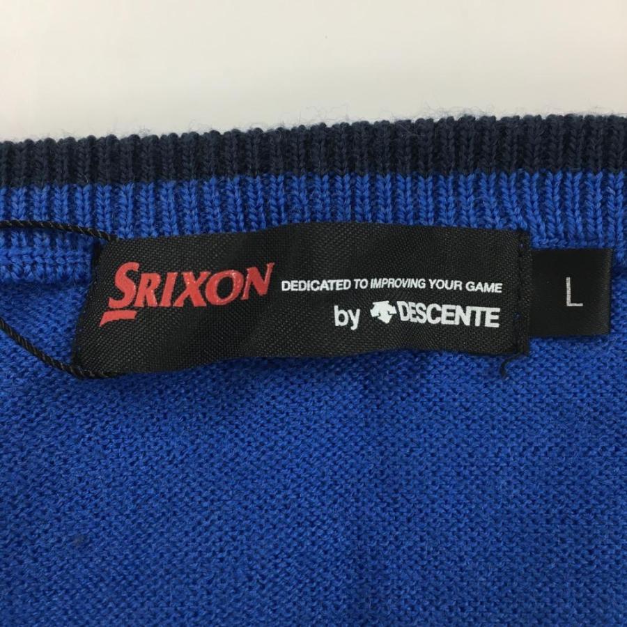 SRIXON 【新品】スリクソンバイデサント ニットベスト ブルー×ネイビー