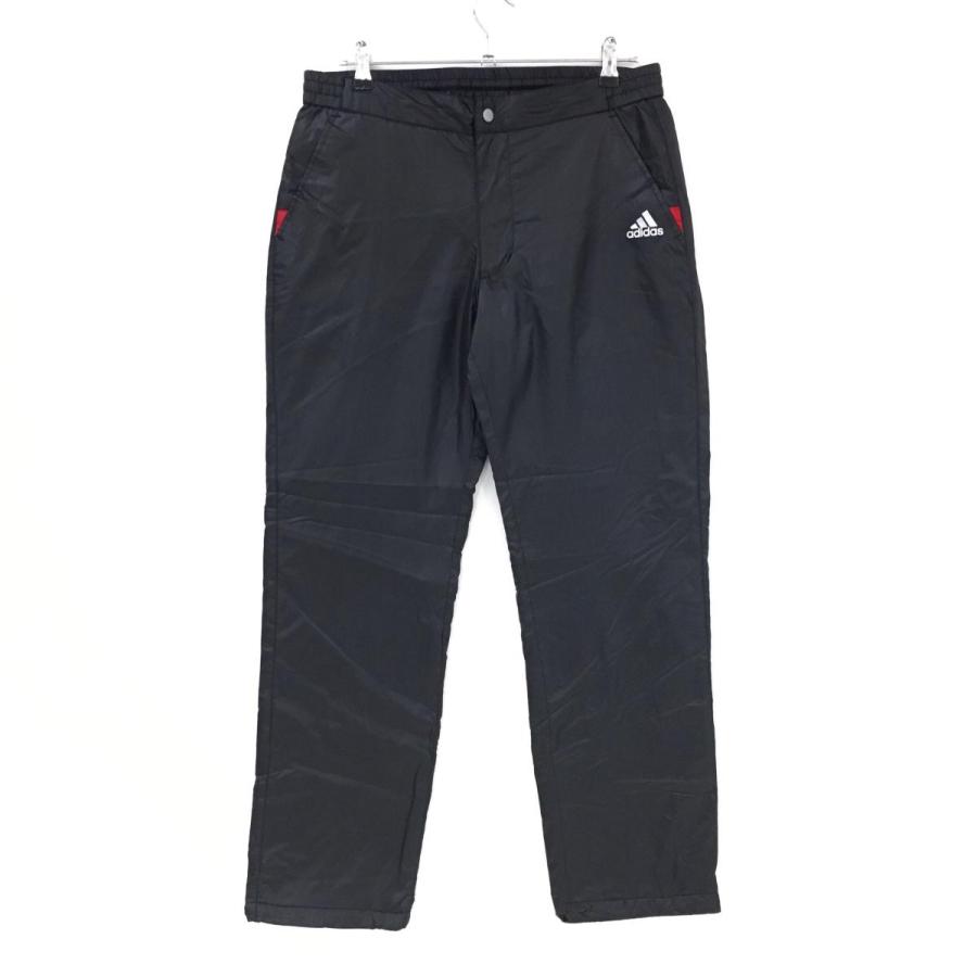 adidas（アディダス） 【新品】アディダス 中綿パンツ 黒×レッド ロゴ