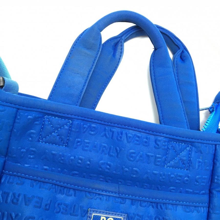 PEARLY GATES（パーリーゲイツ） 2WAYカートバッグ ブルー 立体ロゴ総