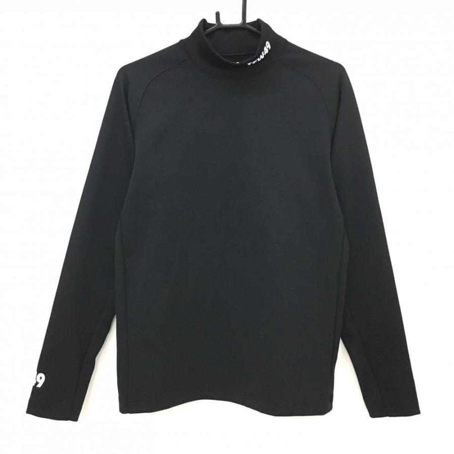 TFW49 【美品】TFW49 長袖ハイネックシャツ 黒×白 ネック ネック