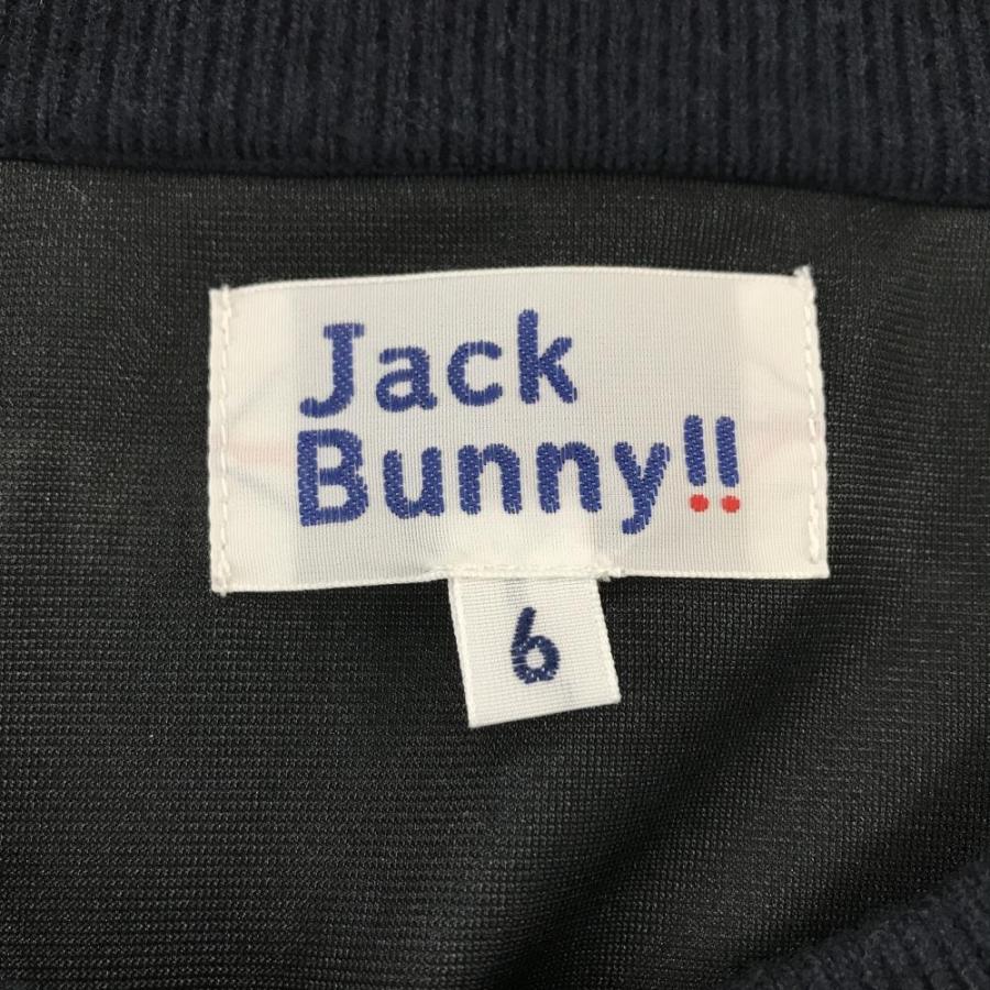 Jack Bunny!!（ジャックバニー） セーター ダークネイビー×白 袖ロゴ